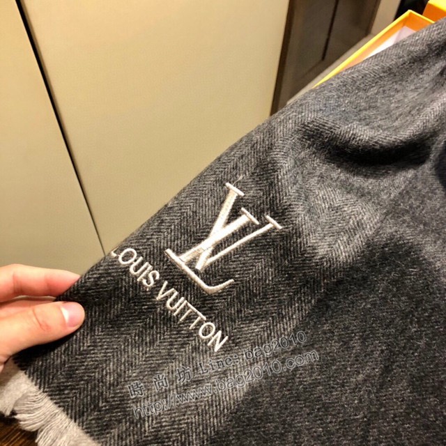 Louis Vuitton圍巾 路易威登情侶款羊絨提花圍巾 LV男女羊絨圍巾  mmj1500